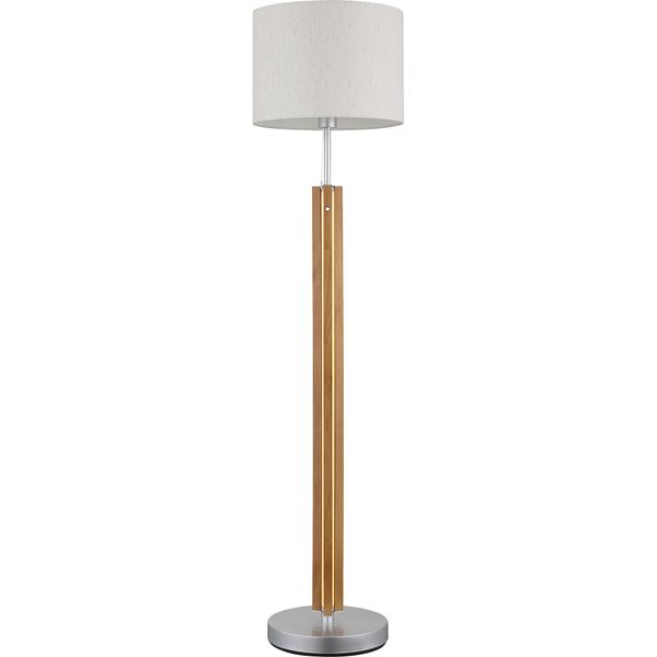 Nowa Stehlampe "Taugus", Braun, 1, Ø 35Cm H: 145Cm, 1 Stk., Leuchten, Stehleuchte, Textil, Schirm Und Leds Getrennt Schaltbar, Stehlampe-image