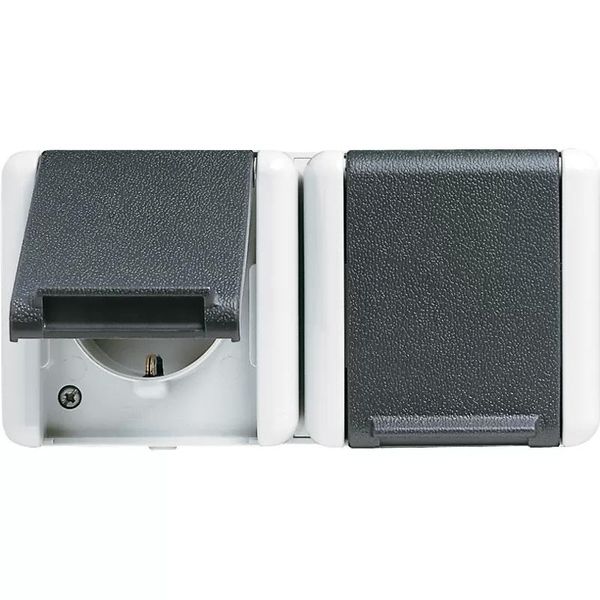 Jung Presa Di Corrente 2F Gr Glz WG800 Ap Orizzontale Incernierata D-image