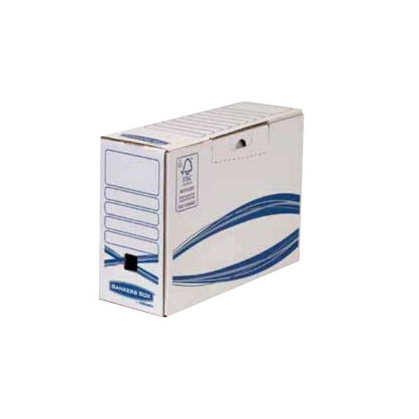 Fellowes Bankers Box Scatola Archivio Di Base, Blu (L)80 Mm In Cartone Riciclato Al 100%, ,-image