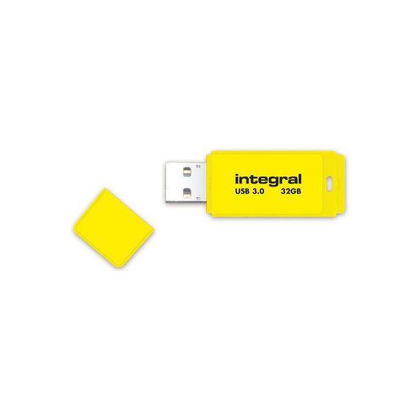 Integral - Chiavetta Usb 3.0 Neon, 32 Gb, Giallo-image