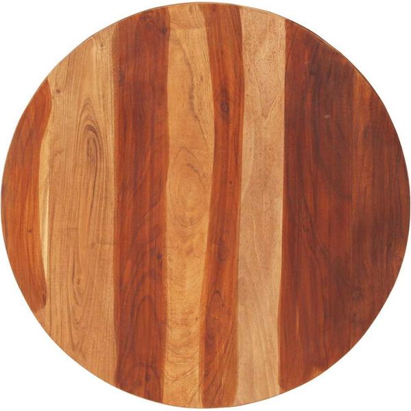Vidaxl Piano Di Tavolo In Legno Massiccio Di Acacia Rotondo 25-27 Mm 70 Cm-image