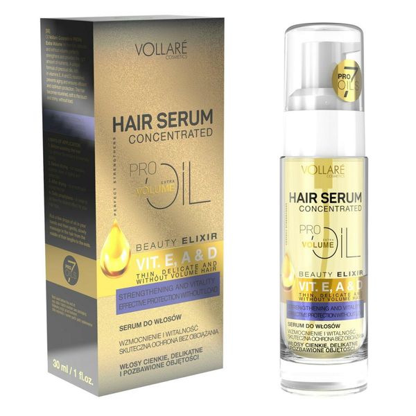 Olio Per Capelli Siero Per Capelli Siero Per Capelli Rinforza Con Vitamine E, A E D 3X 30 Ml-image