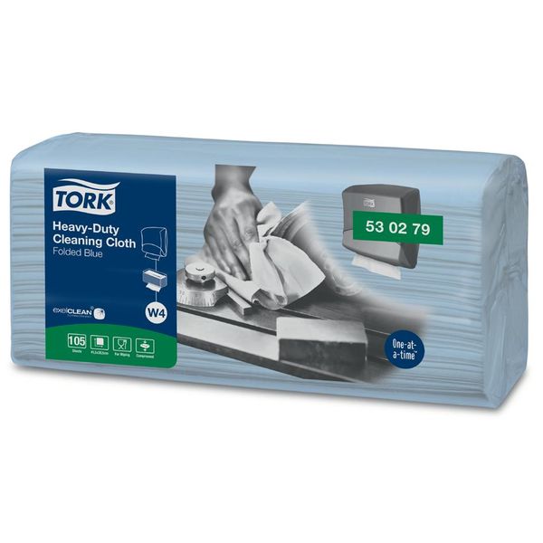 Salviette Detergenti Multiuso Tork 415 X 355 Mm Blu A 1 Velo 105 Salviette-image