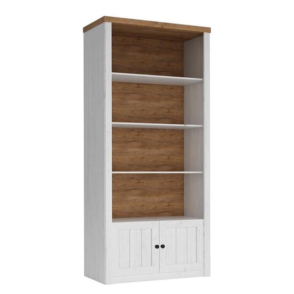 Scansia Con Scaffali Alzey 1 - Pino Andersen + Rovere Lefkas Scuro-image