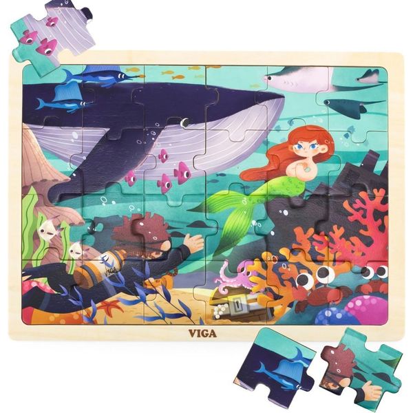 Viga Puzzle Di Legno 24 El. Il Mistero Del Mare-image