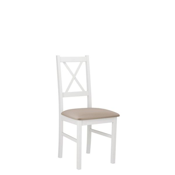Sedia Da Pranzo Con Seduta Imbottita Danbury 10 - Bianco / Beige-image