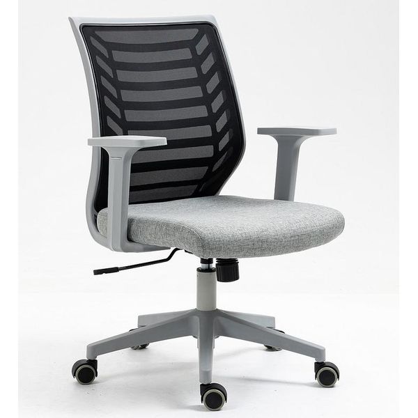 Sedia Girevole Jacira - Nero / Grigio-image