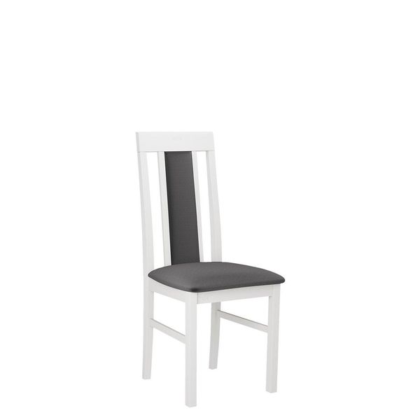 Sedia Da Pranzo In Legno Con Rivestimento In Tessuto Danbury 2 - Bianco / Grigio Scuro-image