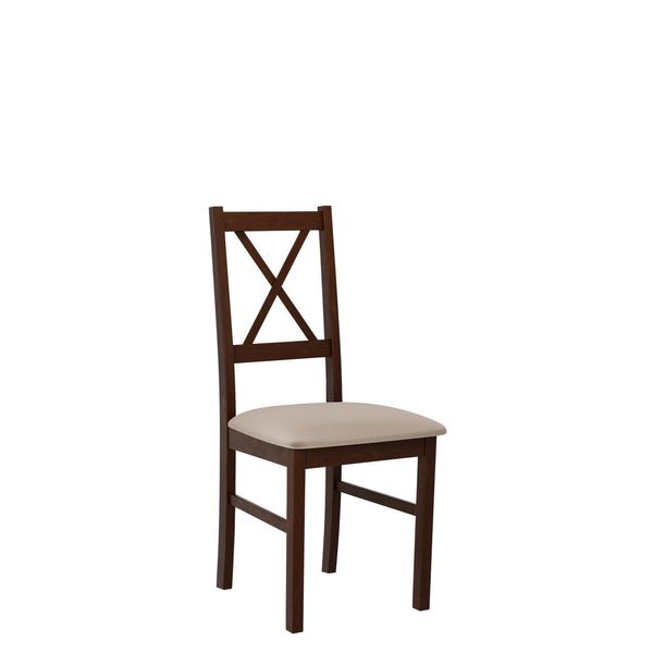 Sedia Da Pranzo Con Seduta Imbottita Danbury 10 - Noce / Beige-image