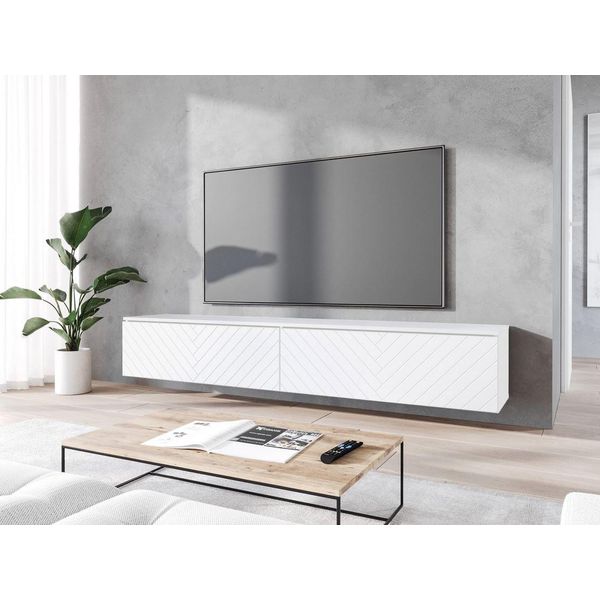 Mobile Porta Tv Con Illuminazione Led 180 Cm Willa D - Bianco 1-image