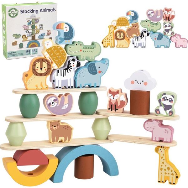 Woopie Green Puzzle In Legno Con Animali-image