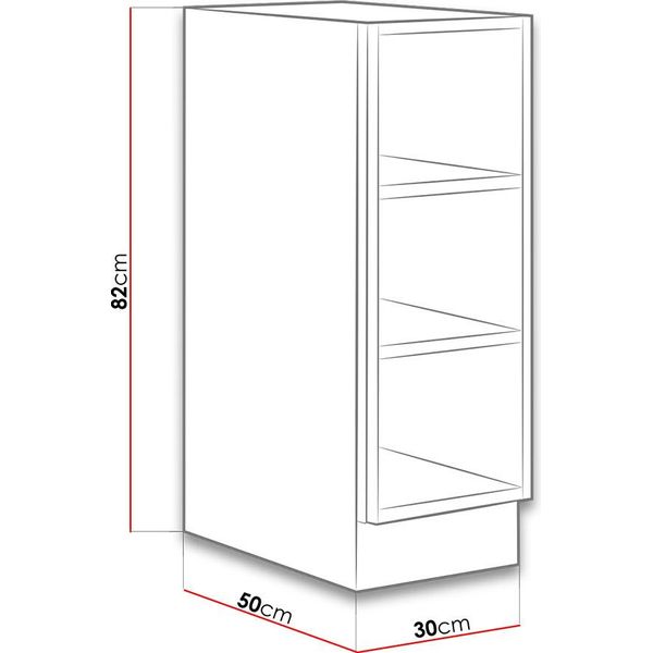 Mobile Cucina Con Ripiano Inferiore 30 Cm Zhilan - Rovere Lancelot-image