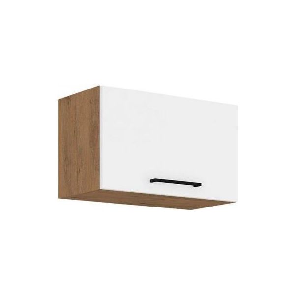 Mobile Cucina Superiore Chiuso 60 Cm Zhilan 1 - Rovere Lancelot / Bianco Lucido-image