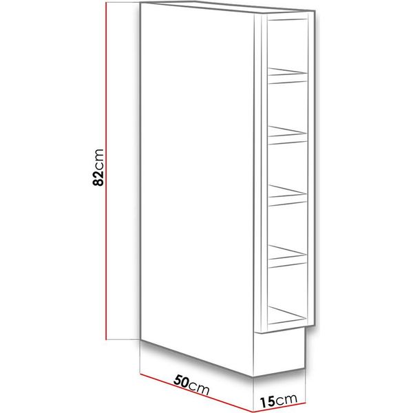 Mobile Cucina Con Ripiano Inferiore 15 Cm Zhilan - Rovere Lancelot-image