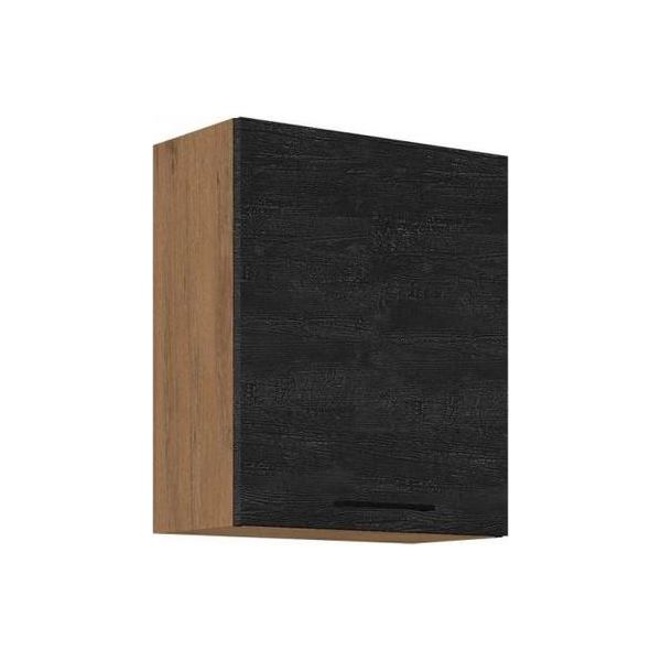 Mobile Cucina Superiore A Un'anta 60 Cm Zhilan - Rovere Lancelot / Legno Scuro-image
