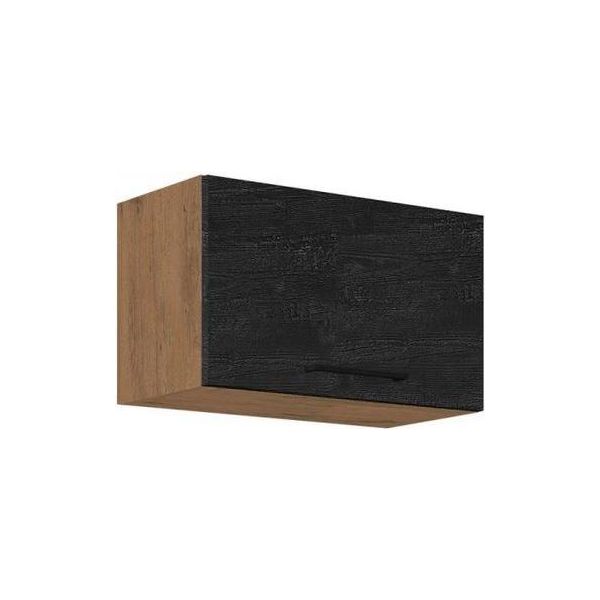 Mobile Cucina Superiore Chiuso 60 Cm Zhilan 1 - Rovere Lancelot / Legno Scuro-image