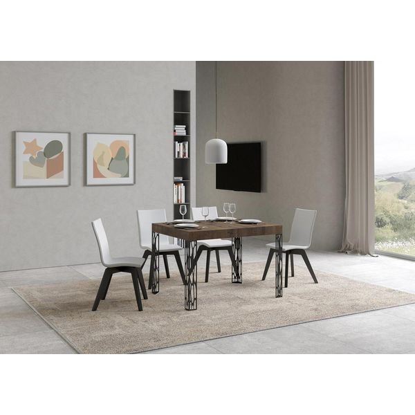 Itamoby - Tavolo Allungabile 120/204X80 Cm Ghibli Noce Gambe Antracite-image