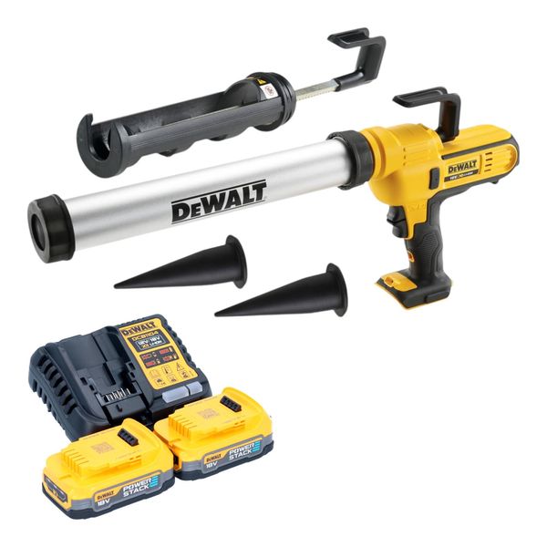Pistola Per Calafataggio A Batteria Dewalt Dce 581 E2K 18 V 310 Ml + 2X Batteria Powerstack 1,7 Ah + Caricabatterie + Custodia-image