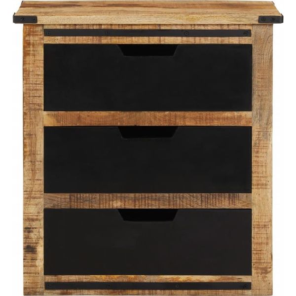 Vidaxl Credenza Con 3 Cassetti 55X35X60 Cm In Legno Massiccio Di Mango-image