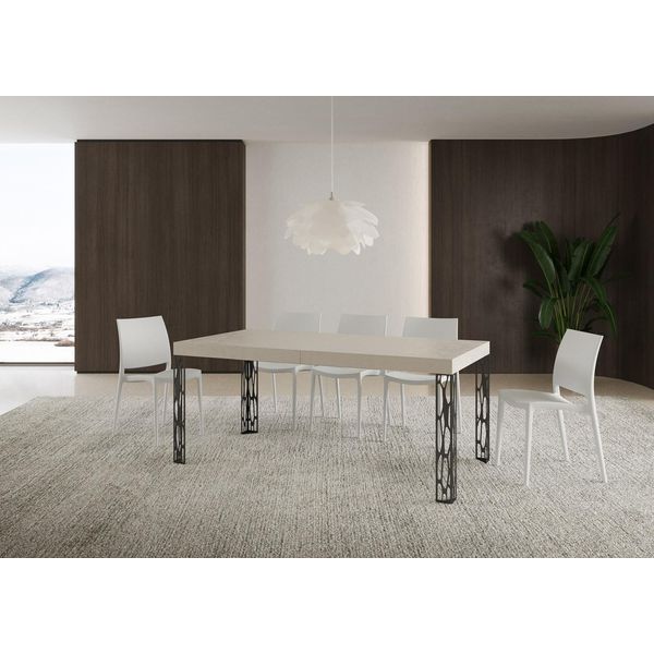 Itamoby - Tavolo Allungabile 160/264X90 Cm Ghibli Cashmere Gambe Antracite-image