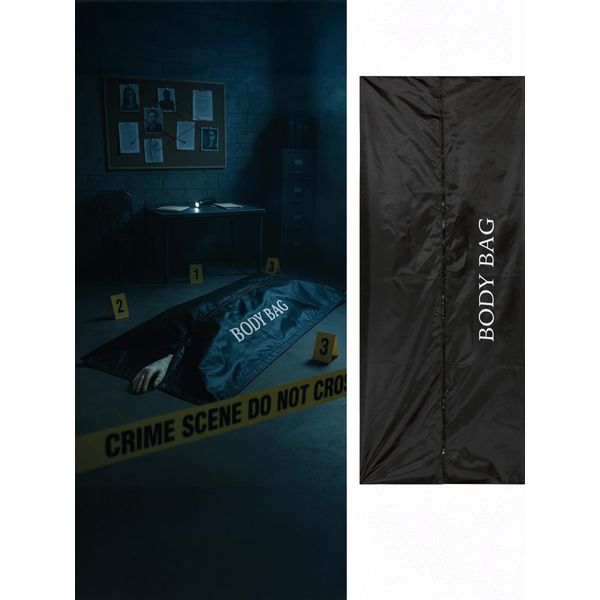 Halloween Horror Body Bag Decorazione Spaventosa Prop Party Accessorio Shock Effect Prop Puntelli Nero Effect Prop, Colore: Nero-image