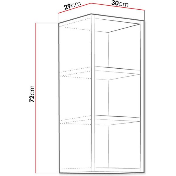 Mobiletto Cucina Con Ripiano Superiore 30 Cm Fryzia - Rovere Artigianale-image