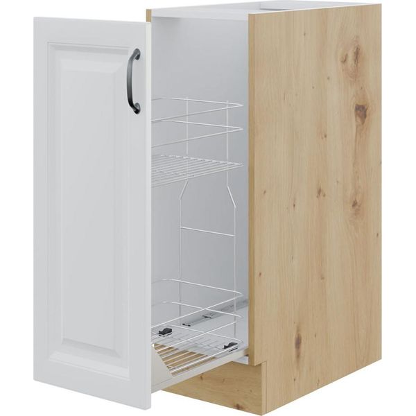 Mobile Cucina Estraibile Inferiore 30 Cm Fryzia - Rovere Artigianale / Grafite-image