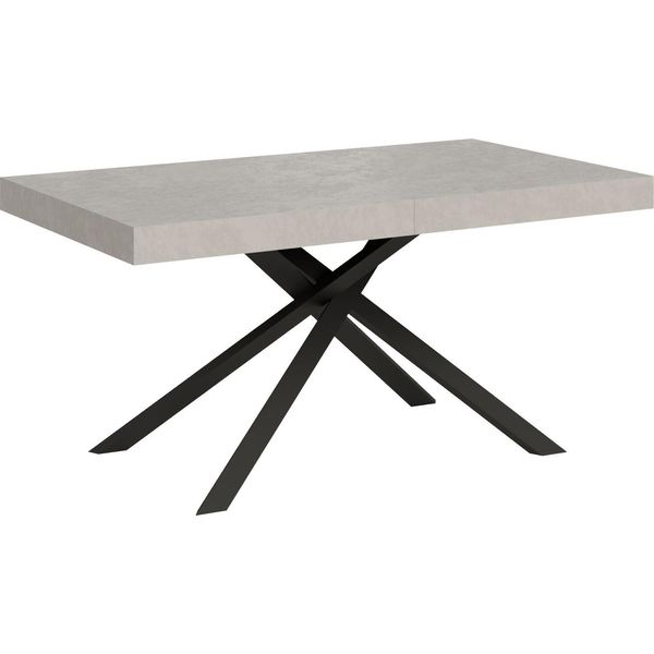 Ityhome - Tavolo Allungabile 160/264X90 Cm Karida Cashmere Gambe Antracite-image