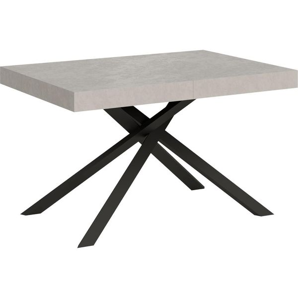 Ityhome - Tavolo Allungabile 140/244X90 Cm Karida Cashmere Gambe Antracite-image