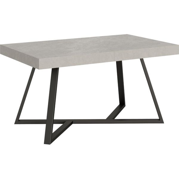 Ityhome - Tavolo Allungabile 140/400X90 Cm Booster Cashmere Gambe Antracite-image