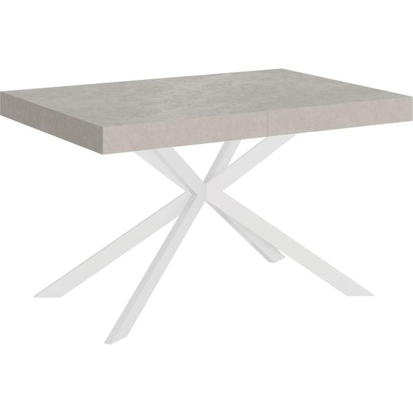 Ityhome - Tavolo Allungabile 140/244X90 Cm Plaker Cashmere Gambe Bianche-image