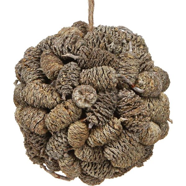 Palla Decorativa Con Pigne Di Ontano Da Appendere Per Le Decorazioni Invernali E Natalizie-image