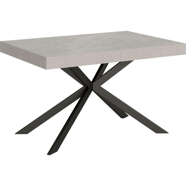 Ityhome - Tavolo Allungabile 120/380X90 Cm Plaker Cashmere Gambe Antracite-image