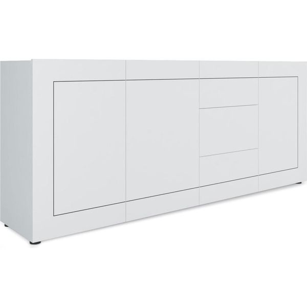Itamoby - Madia 3 Ante/3 Cassetti 200X40X83,5 Cm Elios Bianco Lucido-image