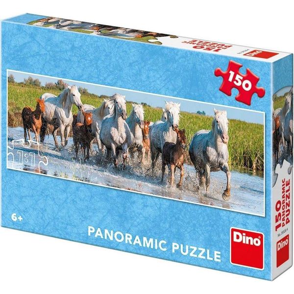 Dino Toys 393264 Dino Puzzle Camargo Horses 150 Pezzi Panorama, Multicolore-image