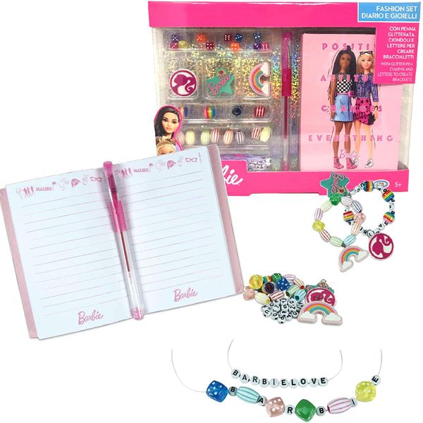 Barbie Fashion Mini Diario E Set Di Accessori Per La Creazione Di Braccialetti-image