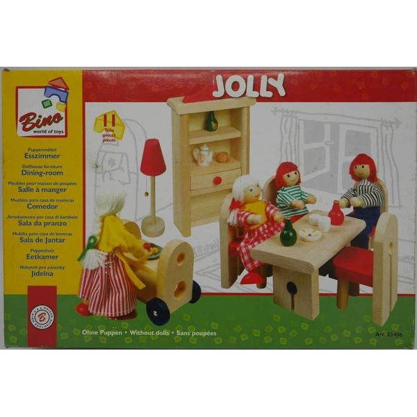 Mobili Per Casa Delle Bambole Van Der Doelen Sala Da Pranzo Con Carrello Di Servizio-image