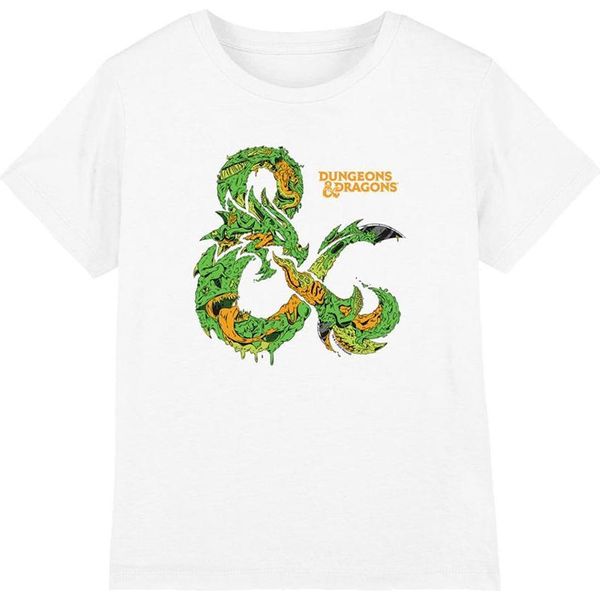 Dungeons & Dragons - Maglietta Per Bambini, Logo TV26126 (152-158) (Bianco)-image