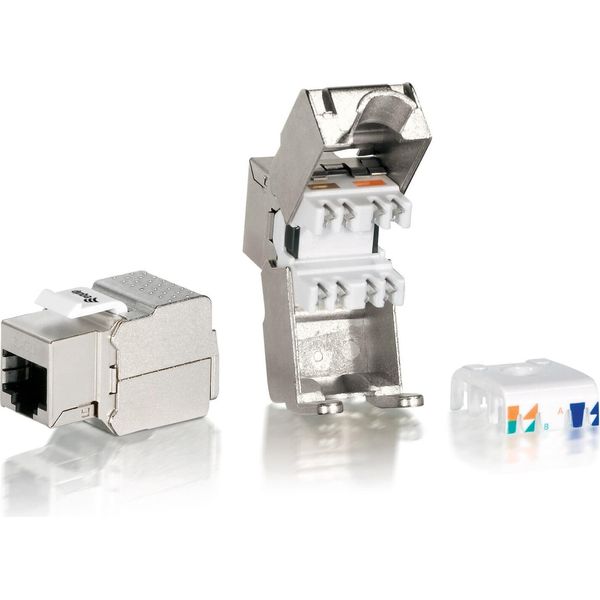 Equip 8 X Keystone Jack Cat.6 Voll Geschirmt Werkzeugfreier Anschluss (767211)-image