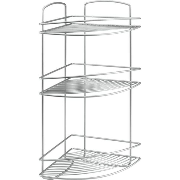 Metaltex Onda Badkamer-Hoekrek 3 Etages 22X22X53 Cm Zilver-image