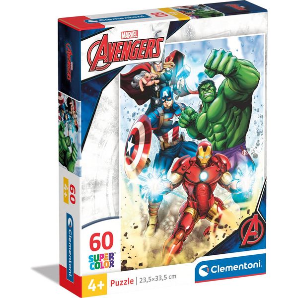 Clementoni Puzzle 60 Supercolor Marvel Avengers 26193-image
