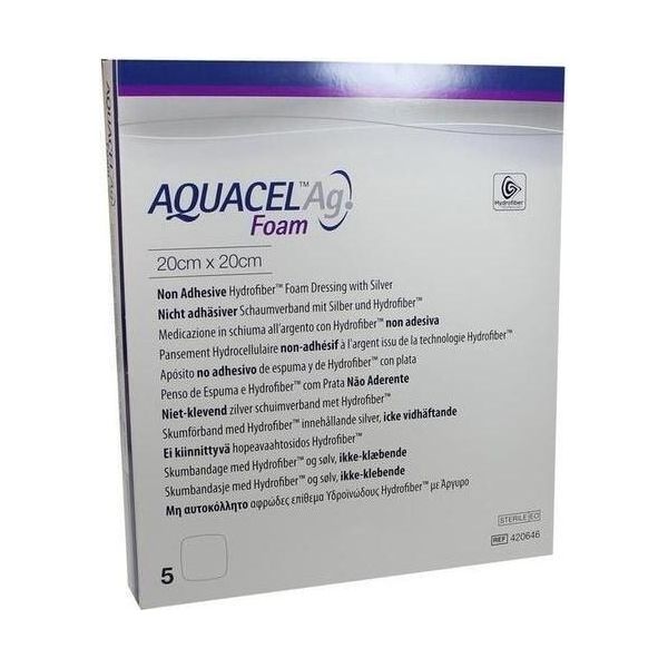Aquacel Ag Foam Non Adesivo 20X20 Cm Medicazione 5 Pz-image