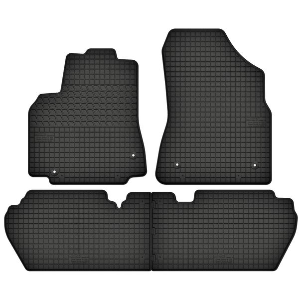 Tappetini In Gomma Adatti Per Citroen Berlingo Ii (2008-2018) Set Di Tappetini In Gomma Neri + Tappo-image