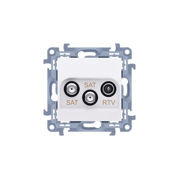 RTV-SAT-SAT Presa D'antenna Bianca Simon 10 CASK2.01/11 Contatto-Simon-image