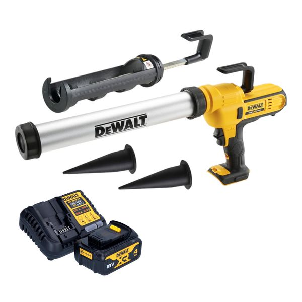 Pistola A Cartuccia A Batteria Dewalt Dce 581 M1K 18 V 310 Ml + 1X Batteria Ricaricabile 4,0 Ah + Caricabatterie + Custodia-image