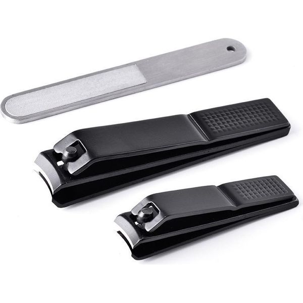 Inf Set Tagliaunghie Acciaio Inox - Kit Manicure Pedicure Portatile 3 Pezzi-image