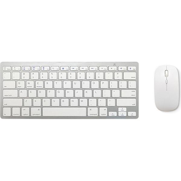 Inf Kit Tastiera E Mouse Wireless Neri - Tastiera + Mouse Wireless Portatili D'argento-image