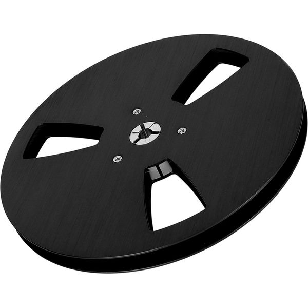 Bobina A Nastro Vuota Da 1/4, Lega Di Alluminio Da 7 Pollici, Bobina Aperta, Bobina A Nastro Audio, Macchina Per L'apertura A 3 Fori, Apri Pezzi, Piastra Vuota Per Teac (Nero)-image