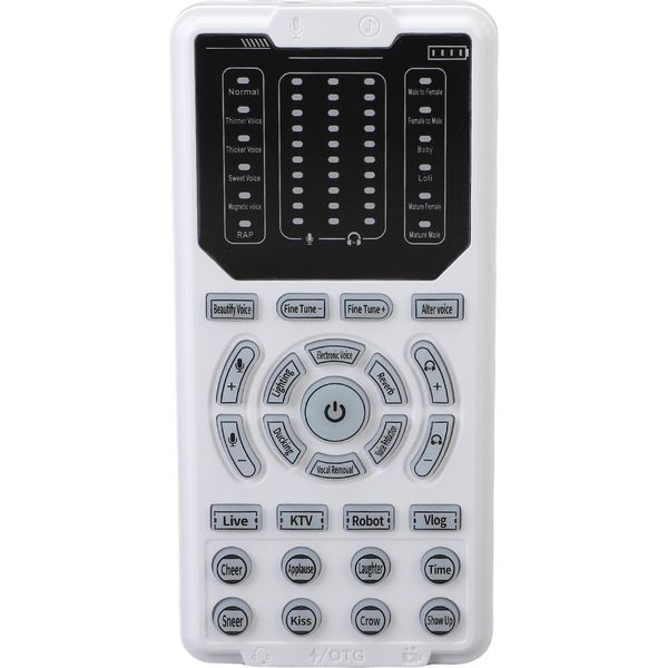 Sxhlseller Cambiavoce Portatile, 16 Modalità Di Suono E 10 Livelli Di Sintonizzazione Fine Convertitore Di Effetti Sonori Per Il Gioco Chiamata Live Streaming Podcast Pc Telefono-image