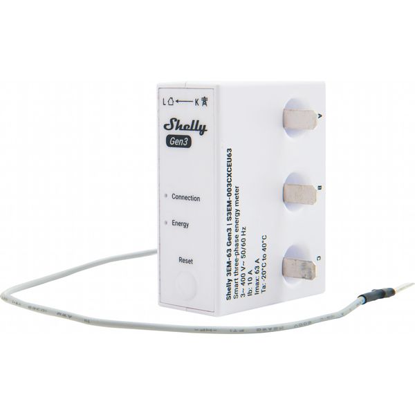 Shelly 3EM-63T Gen3 1/3-Channel Wifi Energy Meter (Flat Terminal)-image
